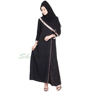 Dubai style abaya made of nida fabric